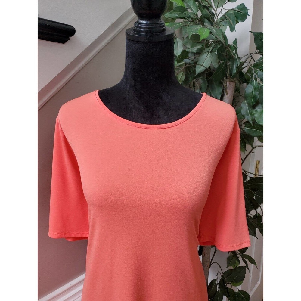 Chico's Women's Orange Solid Polyester Round Neck… - image 4